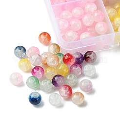 375 Stück 15 Farben Crackle-Backfarbe Imitations-Jade-Glasperlen-Set&nbsp;DGLA-FS0001-06