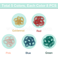 40 Stück 5 Farben 430 Edelstahlglieder/-verbinder&nbsp;STAS-UN0023-25