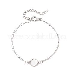 Herstellung von Satellitenkettenarmbändern aus Büroklammerketten aus Edelstahl 304&nbsp;BJEW-JB13070-02