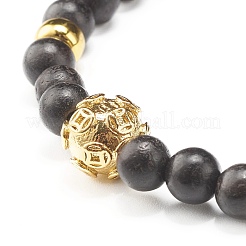 Stretch-Armbänder aus Holzperlen&nbsp;BJEW-JB07019