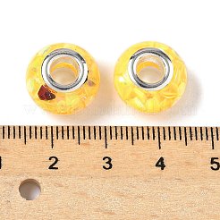 Perline europee rondelle in resina trasparente&nbsp;RESI-S023-25