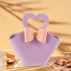 10 Sets 5 Farben DIY PU Kunstleder Herz Blume Geldbörse machen Sets&nbsp;PURS-CL0001-02