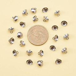 304 Edelstahl Cup Perle Peg Bails Pin Anhänger&nbsp;STAS-PH0010-32P