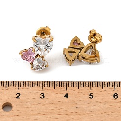 Ohrstecker aus 304 Edelstahl mit Kristall-Strass&nbsp;EJEW-G423-06G