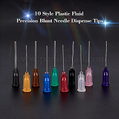 100 pz. 10 punte di erogazione di precisione con ago smussato in plastica per fluidi&nbsp;TOOL-BC0001-25