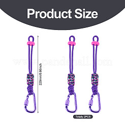 Décorations de pendentifs en corde de polyester&nbsp;HJEW-TADJ0022-02B