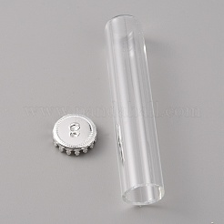 Transparente Glasflasche Anhänger&nbsp;GLAA-WH0039-03S
