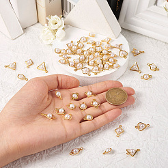 72 Stück 12 Stile ABS-Kunststoff Imitation Perlen Charms/Connector Charms&nbsp;FIND-TA0003-16