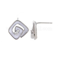 Ohrstecker aus Messing mit Mikropavé&nbsp;KK-S356-624P-NF