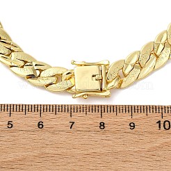 Collares de cadena de eslabones cubanos de latón de 9 mm&nbsp;NJEW-Q051-01G