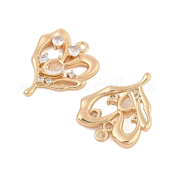 Pendentifs avec zircon cubiques à micro-pavés en laiton&nbsp;KK-L223-019G