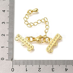 Crémaillère en laiton placage fermoirs pince de homard&nbsp;X-KK-F883-18KCG