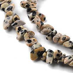 Natur Dalmatiner Jaspis Perlen Stränge&nbsp;G-G0003-B29
