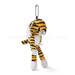 Decorazioni di pendenti di tigre giocattolo di peluche di simulazione di peluche di cotone pp di cartone animato&nbsp;LS-HJEW-K043-07