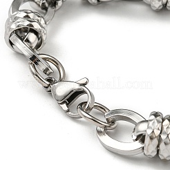 Bracelets à maillons en acier inoxydable 201 faits à la main et anti-ternissement&nbsp;STAS-Z056-13P