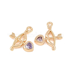 Pendentifs en laiton zircon cubique pavé&nbsp;KK-L261-18G-01