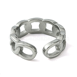 Anello polsino aperto in acciaio inossidabile 304 anti-ossidazione&nbsp;RJEW-L110-001P