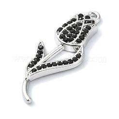 Gestell aus beschichteter Legierung mit schwarzen Strass-Anhängern&nbsp;FIND-Z051-01P-01