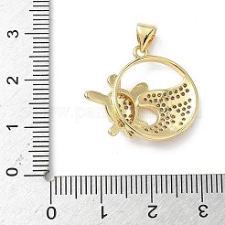 Colgante micropavé cubic zirconia de latón&nbsp;KK-S337-08G-D