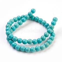 Chapelets de perles en turquoise synthétique&nbsp;TURQ-G106-6mm-02D