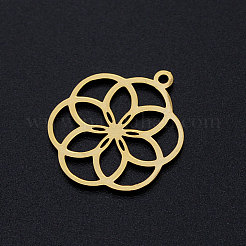 Ionenplattierung (IP) 304 Edelstahl Filigrane Charms&nbsp;A-STAS-T049-T671-2