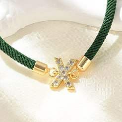 Justierbare Nylonschnurarmbänder&nbsp;X-BJEW-C096-01G-24