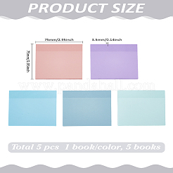 5 libro 5 colori blocco note adesive&nbsp;AJEW-LP0001-69