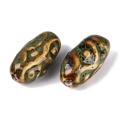 Cuentas de porcelana vintage hechas a mano&nbsp;PORC-Q008-12B