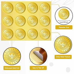 34 Blatt selbstklebende Aufkleber mit Goldfolienprägung&nbsp;DIY-WH0509-086