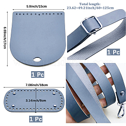 Handgefertigte Häkel-Umhängetaschen-Zubehörsets aus PU-Leder&nbsp;DIY-CL0002-52C