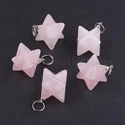 Ciondoli quazo rosa naturale&nbsp;G-E398-02L