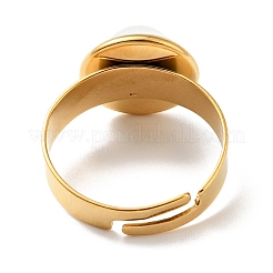 Anillo ajustable de vidrio plano redondo k9&nbsp;RJEW-G253-01A-G