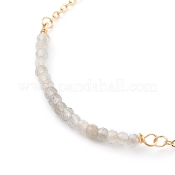 Bracelets de perles en labradorite naturelle avec pierre de naissance d'octobre&nbsp;BJEW-JB06092-10