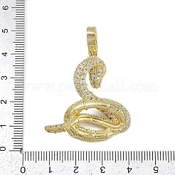 Pendentifs avec zircon cubiques à micro-pavés en laiton&nbsp;KK-I358-053G