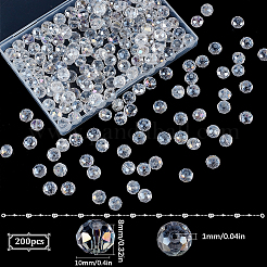 200 Stück Glasperlenstränge galvanisieren&nbsp;GLAA-SP0001-35