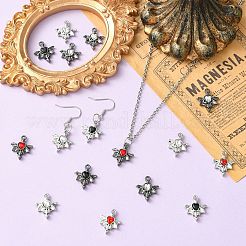 16 pièces pendentifs en alliage de 8 couleurs avec strass&nbsp;RB-CJ0001-11