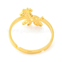 Bague réglable en acier inoxydable 201 pour femme&nbsp;RJEW-D082-04G