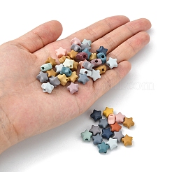 Sprühlackierte opake Acrylperlen&nbsp;MACR-YW0001-99