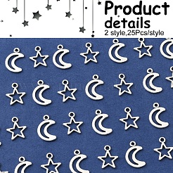 50 pièces 2 styles breloques en alliage de style tibétain&nbsp;TIBEP-FS0001-29AS