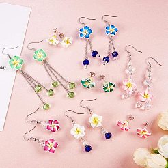 Perles de plumeria 3D en pâte polymère manuelles&nbsp;CLAY-SC0001-02