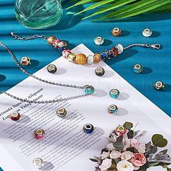 110 pièces 11 couleurs perles européennes en résine&nbsp;RESI-SZ0001-44