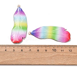 Pendentifs en fer imprimé aux couleurs de l'arc-en-ciel&nbsp;RN-CBA3547-02B