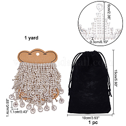 Chaînes de coupe en strass de verre de 1 yard&nbsp;CHC-NB0001-07