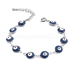 Bracelets à maillons en acier inoxydable 304 poli miroir&nbsp;BJEW-K265-007P-02