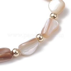 Stretch-Armbänder aus natürlichen Muschelperlen für Frauen&nbsp;BJEW-JB10932