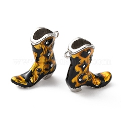 Ciondoli in acciaio inossidabile 304 smaltato con strass&nbsp;SA-L002-21P-01