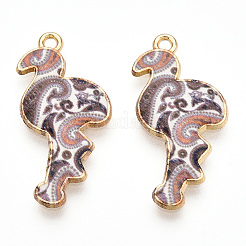 Pendentifs imprimés en alliage doré clair&nbsp;ENAM-N056-210B