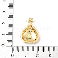 Pendenti in ottone micro pavé di zirconi cubici e smalto&nbsp;KK-F917-04B-01