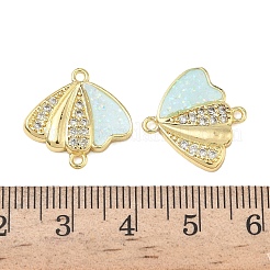 Messing-Mikropflaster mit klaren Zirkonia-Muschelgliedern&nbsp;KK-L256-32G