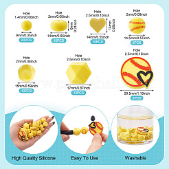 67 pièce de perles en silicone pour ballons de sport (7 styles différents)&nbsp;SIL-TA0003-47C